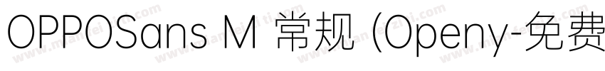 OPPOSans M 常规 (Openy字体转换